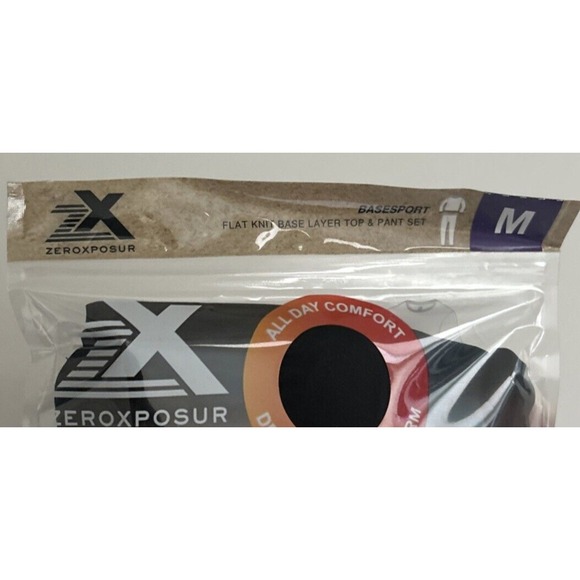 ZeroXposur Boys Performance Base Layer Set Midweight Black Size Medium - Picture 2 of 5